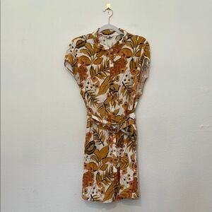 Formula Brown and Tan Sundress with belt Front,‎ size XL